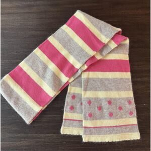 American Eagle Scarf Retro Striped Polka Dot Soft Knit Shawl wool cashmere blend